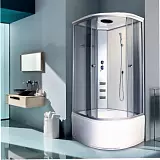 Душевая кабина асимметричная 120*80*215см F410L-Aps (г/массаж)