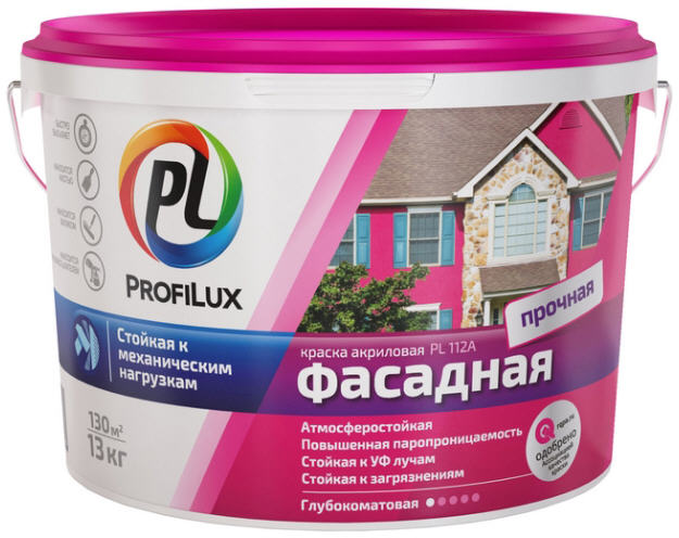 Краска фасадная ПрофиЛюкс/Profilux PL-112A (14,0кг)