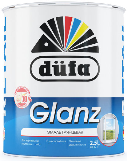Эмаль Дюфа Ритейл/Dufa Retaill GLANZ алкидная глянцевая ( 0.75л,  Белый)