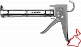 Пистолет для герметика полукорпусной 310мм Зубр зубч шток